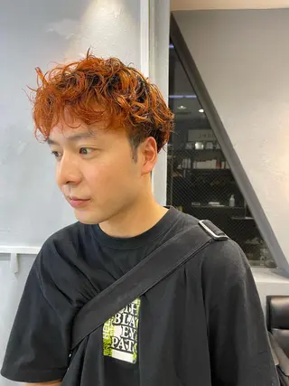 ショート カラー メンズ TATSUブリーチ/ ミルクティーベージュのヘアスタイル