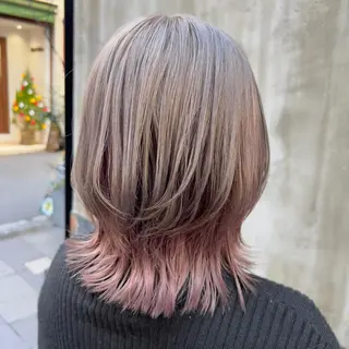 ミディアム カラー 🍇おぐら めぐみ🍇のヘアスタイル