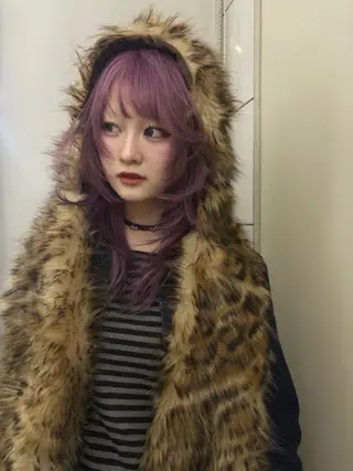 セミロング カラー ヘアアレンジ ニュアンスカラー🧶 nanacoのヘアスタイル