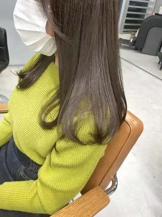 セミロング カラー ヘアアレンジ 🌷FUKA🌷 まろやかハイトーンのヘアスタイル