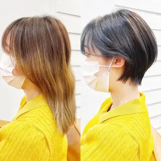ショート カラー newline銀座所属・👑銀座ショート/ 絶壁補正/金子涼👑のヘアスタイル