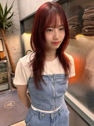 セミロング カラー yuuna/ ハッシュカット🎀のヘアスタイル