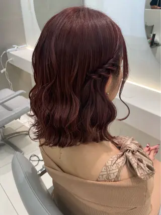 ヘアアレンジ ヘアセット🎀耳つぼ 👂💎MONAMIのヘアスタイル