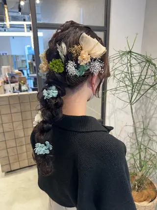 ロング ヘアアレンジ 透明感カラー✨艶髪 制作🌱山根あゆみのヘアスタイル