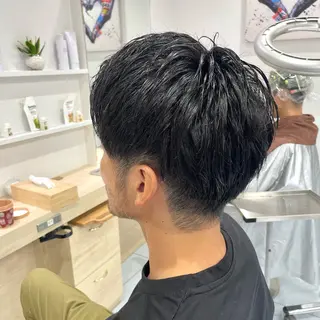 メンズ ダウンパーマ特化💎 ボブ・レイヤーりなのヘアスタイル