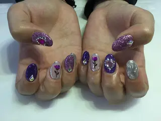 ネイル 💎🐰 saki. m 🐰💎のネイルデザイン