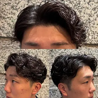 パーマ メンズ 増田 諒大のヘアスタイル