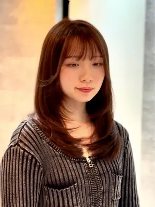 セミロング 新宿/韓国メンズ RIKUパーマのヘアスタイル