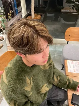 ショート カラー メンズ 橋村 碧人のヘアスタイル