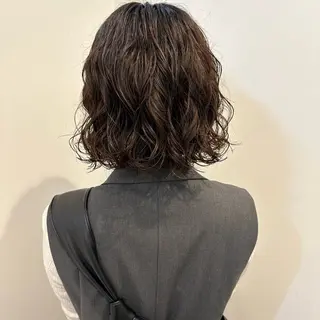 ショート パーマ soöze所属・sena/博多/ コテ巻き風パーマのヘアスタイル