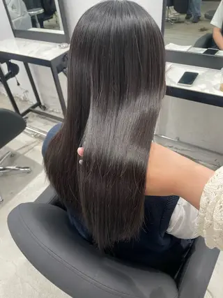 ロング レイヤーカット/ 縮毛矯正/ミサキ💐のヘアスタイル