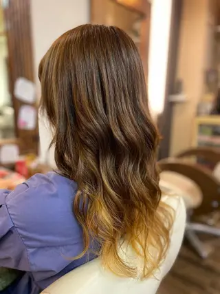 ロング カラー ヘアアレンジ 加藤 瑠美のヘアスタイル