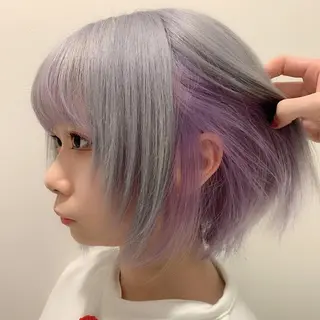 ショート カラー ハイトーン/ウルフ /小澤凌祐🦕のヘアスタイル