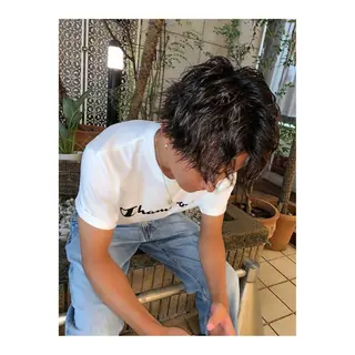 ショート パーマ ヘアアレンジ メンズ ange☞ soutaのヘアスタイル