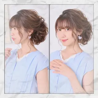 セミロング ヘアセット/着付け 𓇼 松本 夏美𓇼のヘアスタイル