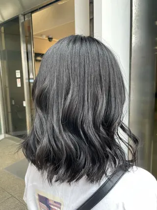 ミディアム カラー クロスパーマ/うる艶 カラー/Kurumiのヘアスタイル