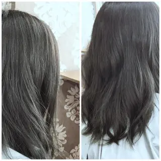 セミロング カラー ヤナ マネージャーのヘアスタイル