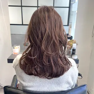 セミロング DX SHARE SALON所属・matka白髪ぼかし 大人ヘア/KEIKOのヘアスタイル