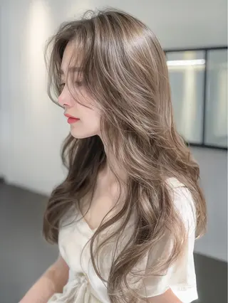 ロング ちのレイヤー/ハッ シュカット🌷💝のヘアスタイル