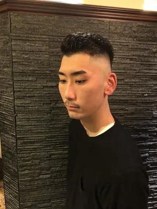 ショート パーマ メンズ HIRO GINZA BARBER SHOP 大阪所属・木村 りきのヘアスタイル