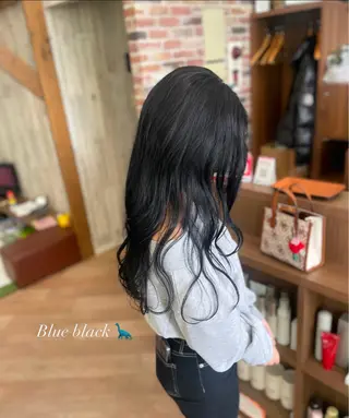 ロング カラー シミズ カエデ🍁のヘアスタイル