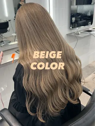 セミロング カラー 🫧ミルクティー ブリーチRIKU🫧のヘアスタイル