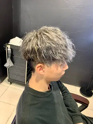 ショート メンズ メンズパーマ/難波/ 心斎橋　室園亮佑のヘアスタイル