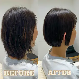 ショート YASU🍎CUT 赤系カラー/ヘアケアのヘアスタイル