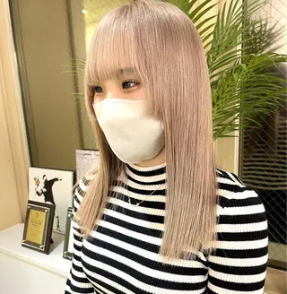 カラー 渋谷🎨ハイトーン× エクステ🎨レンのヘアスタイル