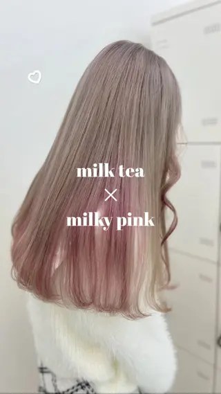 セミロング カラー ヘアアレンジ 愛されカラー🩷 はるなのヘアスタイル