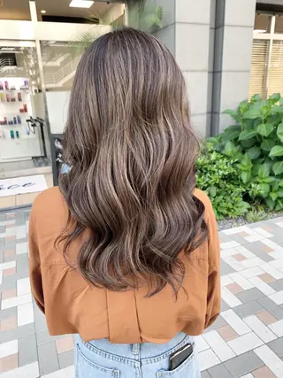 セミロング レイヤー×縮毛矯正 深見 拓のヘアスタイル