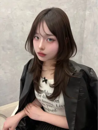 ロング VEYY.nagoya所属・みゅう／韓国：網紅： トレンドヘアのヘアスタイル