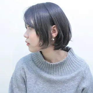 ショート Click所属・クニモトハルナ ボブ/柔らかカラーのヘアスタイル