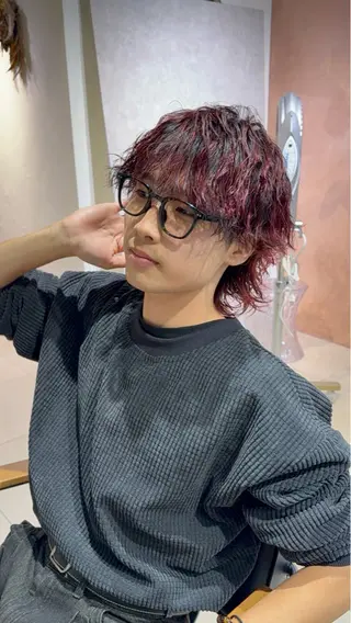 パーマ メンズ センターパート/眉毛 メンズカットNEXTのヘアスタイル