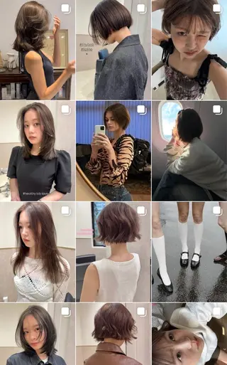 ミディアム 捺葵 @72tomi__のヘアスタイル