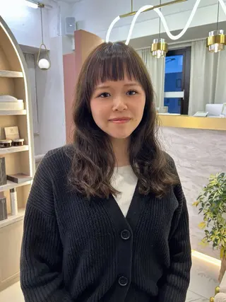 セミロング カラー 佐合 梨花 / ｅａｕ〈オー〉のヘアスタイル