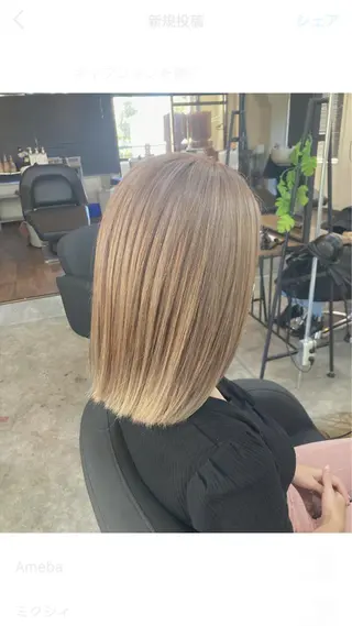 ミディアム カラー 猫ｯ毛さんヘア🐈 Misa【女性】のヘアスタイル