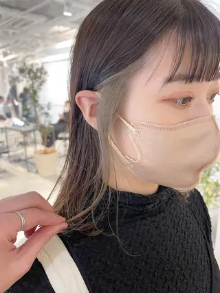 ミディアム カラー 川本 裕🌿のヘアスタイル