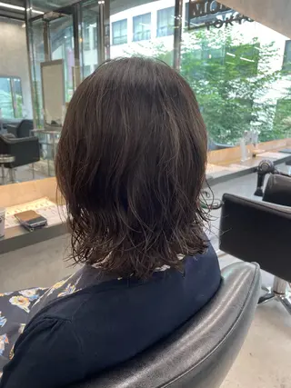ミディアム パーマ レイヤー×顔周 り×髪質改善/MIUのヘアスタイル