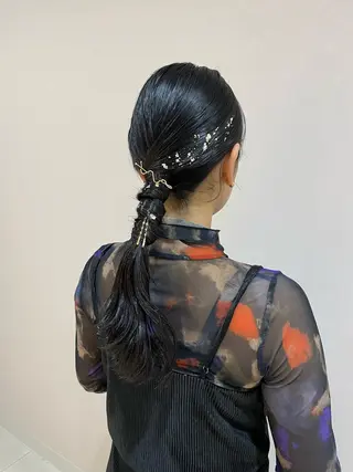 ロング フレアジェネラス所属・堀 綾花のヘアスタイル