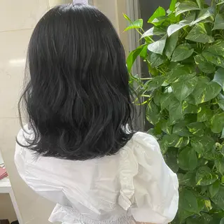 セミロング カラー シールエクステ特化 ハイトーン、NANAのヘアスタイル