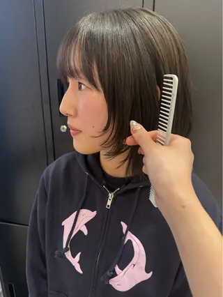 ミディアム カラー recipe 黒木 彩那のヘアスタイル