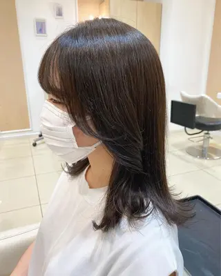 セミロング カラー Ash中目黒店 榊間茜のヘアスタイル