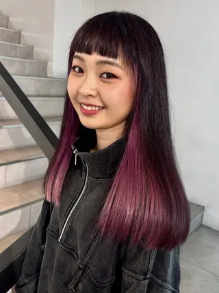 ロング ハイトーン/レイヤー nail 百咲💌のヘアスタイル