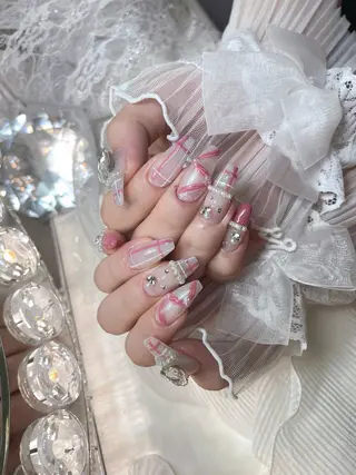 ネイル 23時まで❤︎韓国、 ワンホンネイルのネイルデザイン