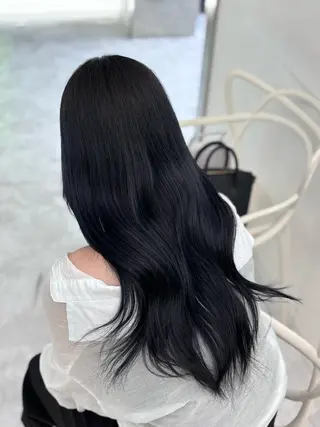 ロング カラー 韓国風暗髪ヘア🤍 🫧MIREIのヘアスタイル