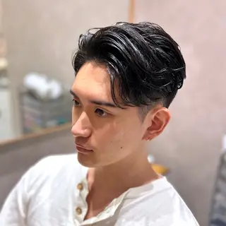 ショート パーマ メンズ メンズヘア/透明感 カラー/ayatoのヘアスタイル