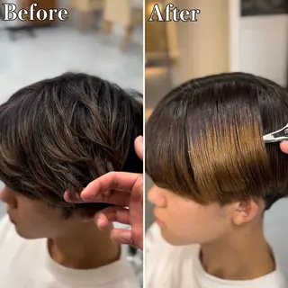 ショート カラー パーマ メンズ 🔮メンズ縮毛矯正 毛流れパーマ💎竹永のヘアスタイル