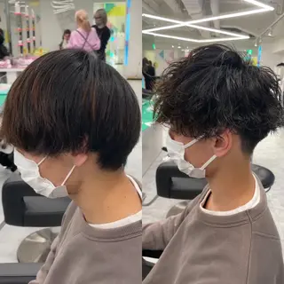 ショート カラー パーマ メンズ 【メンズサロン】 BLUCK 横浜のヘアスタイル