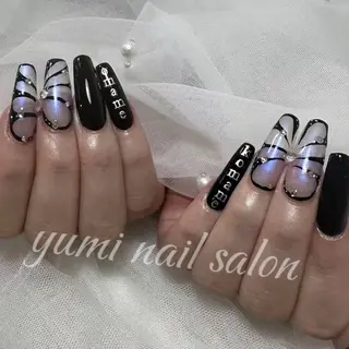 ネイル shineジェル& チップ長さだしのネイルデザイン